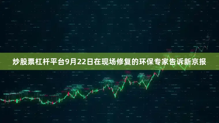 炒股票杠杆平台9月22日在现场修复的环保专家告诉新京报